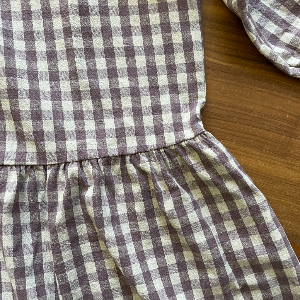 May Dress, Lilac Gingham