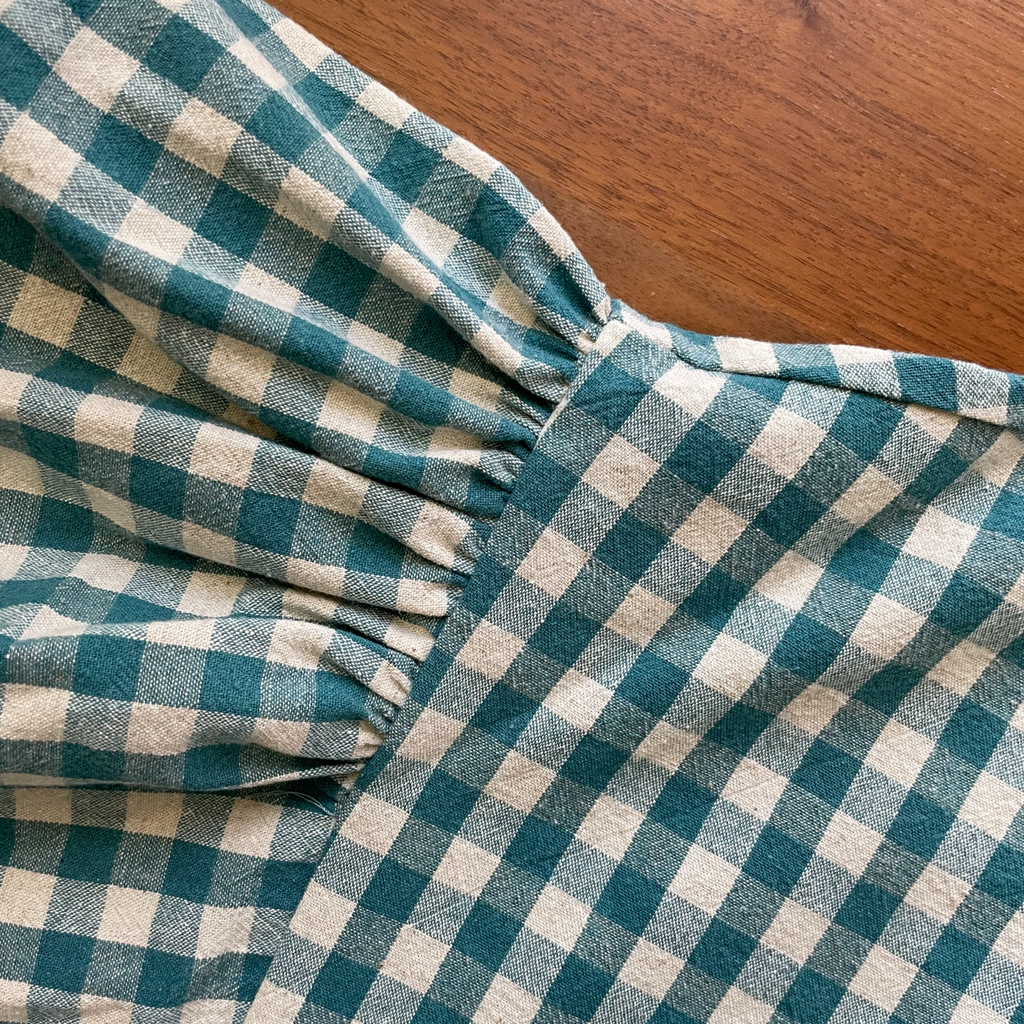 May Dress, Turquoise Gingham