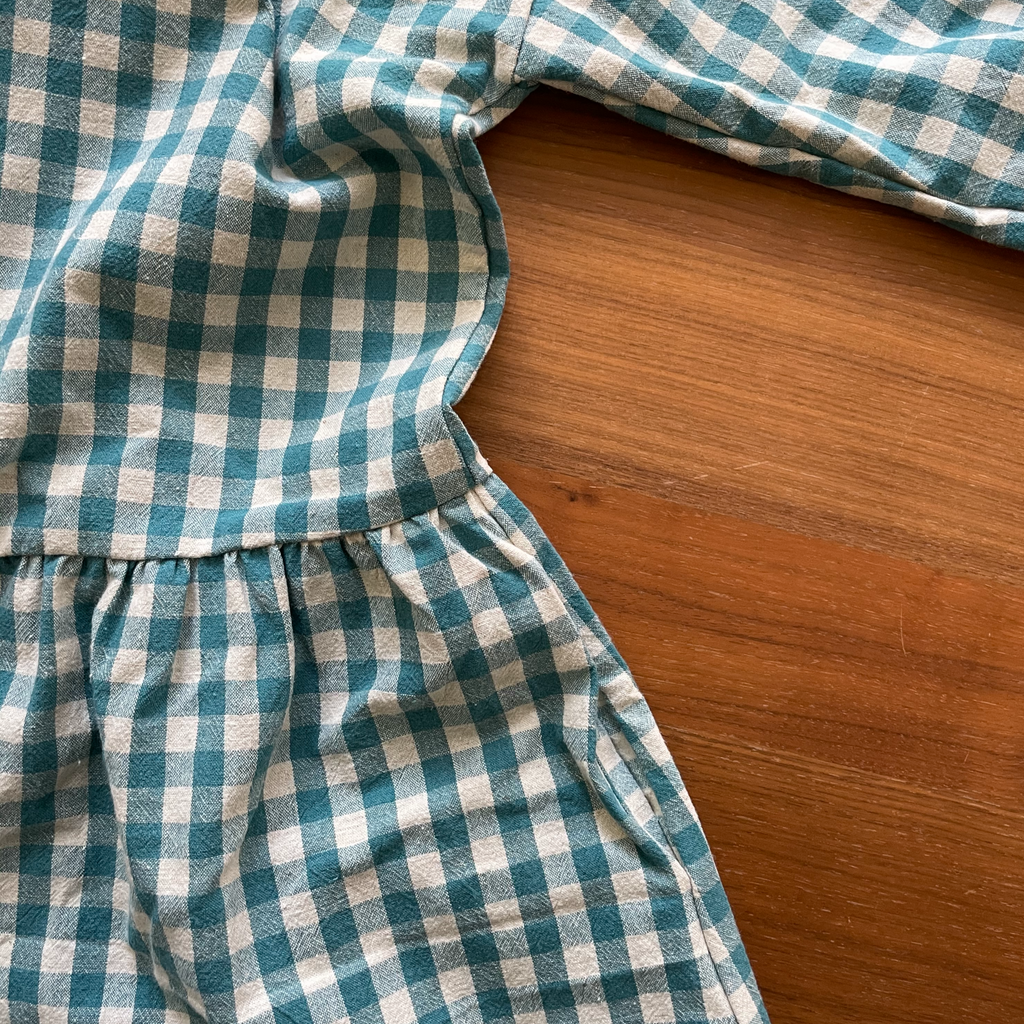 May Dress, Turquoise Gingham