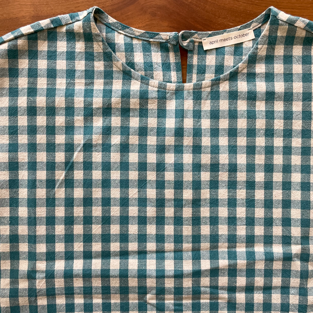 May Dress, Turquoise Gingham