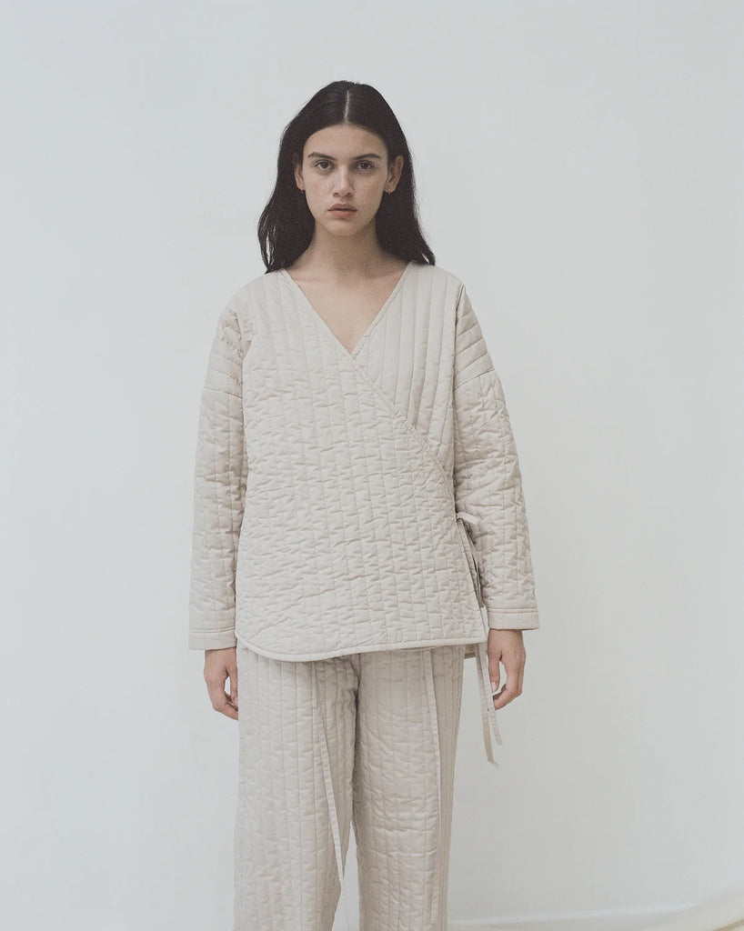The Curved Quilt Jacket, Fawn