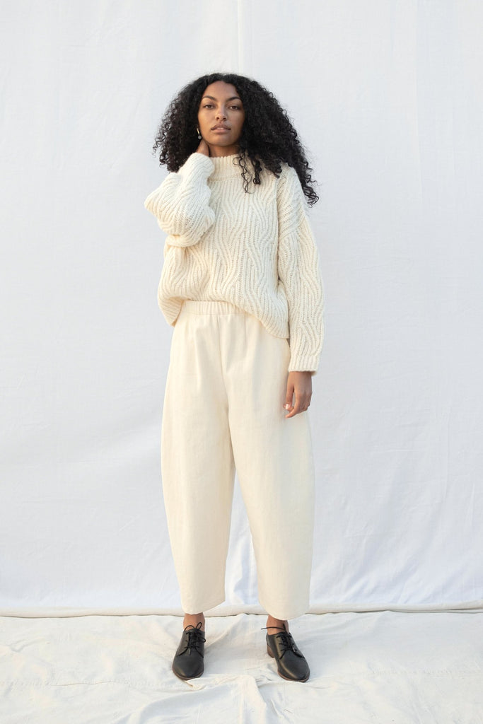 Barrel Pant, Cream