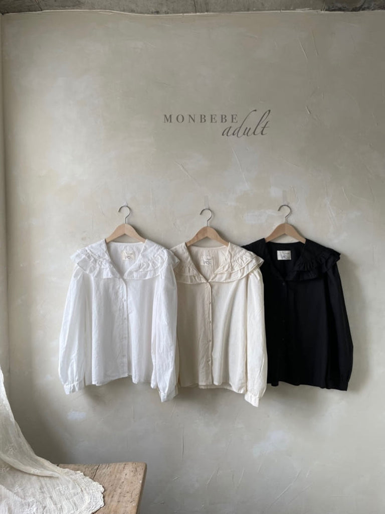 Double Collar Blouse, Ivory (Adult)