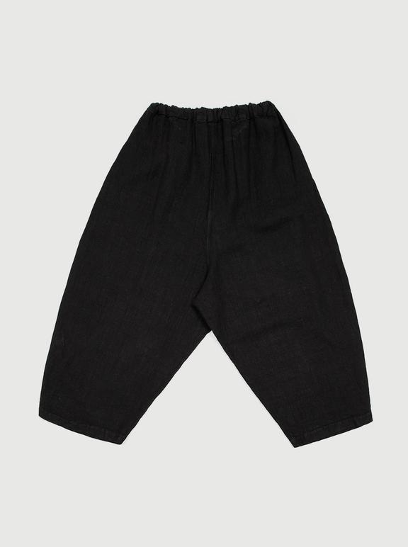 Linen Maxi Pants, Black