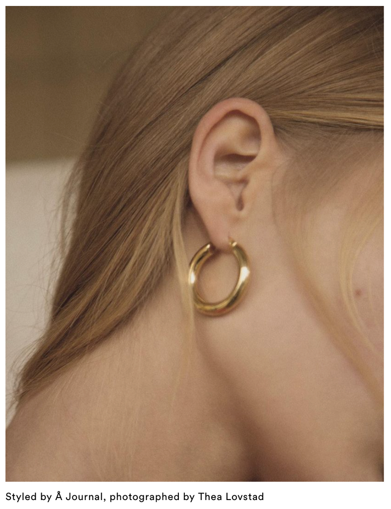 Freja Hoop Earrings, Large, Gold