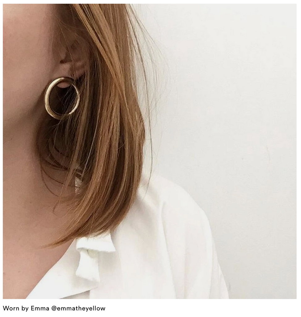 Lia Circle Earrings, Gold