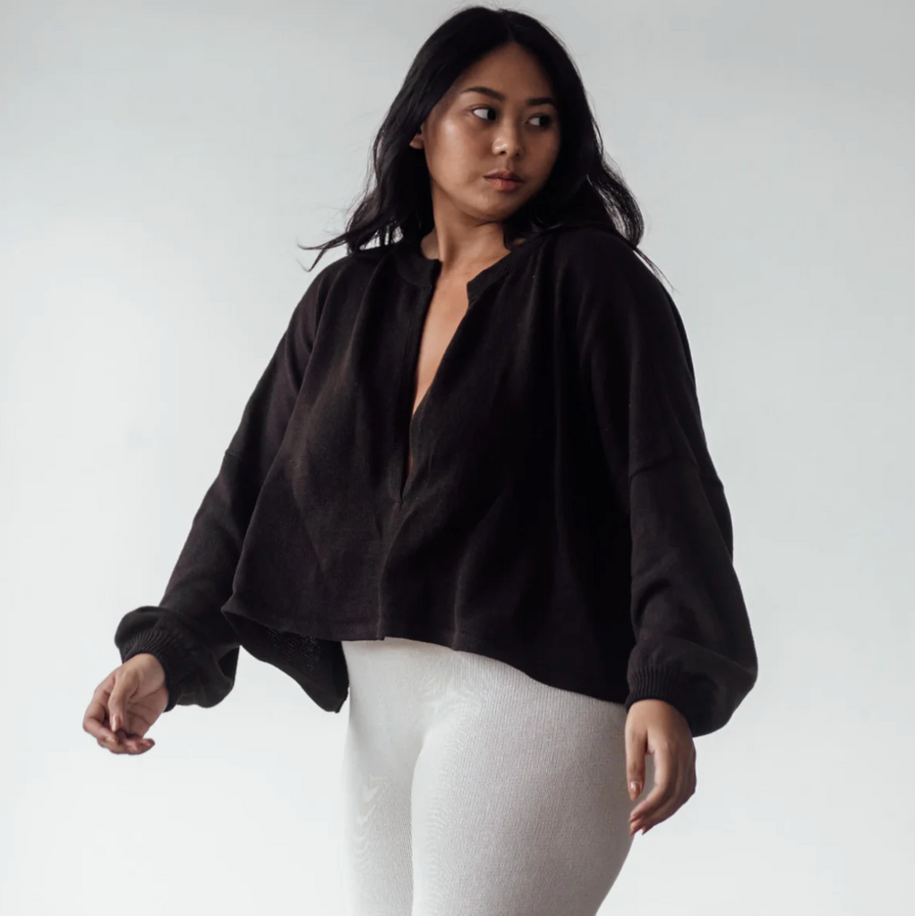Lotte Knit Top, Chocolate