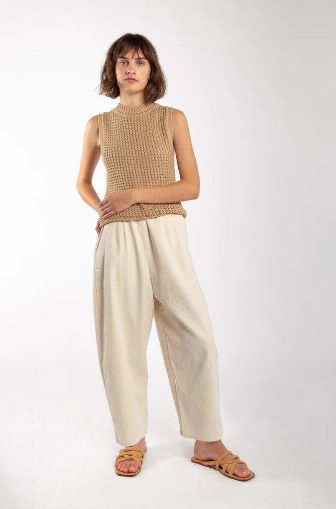 Barrel Pant, Cream