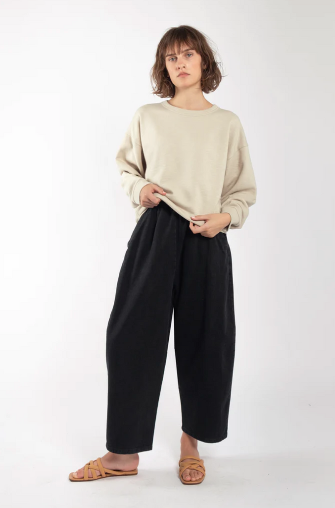 Barrel Pant, Faded Black
