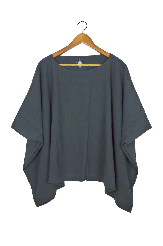 Charcoal Coarse Cotton Cube Top