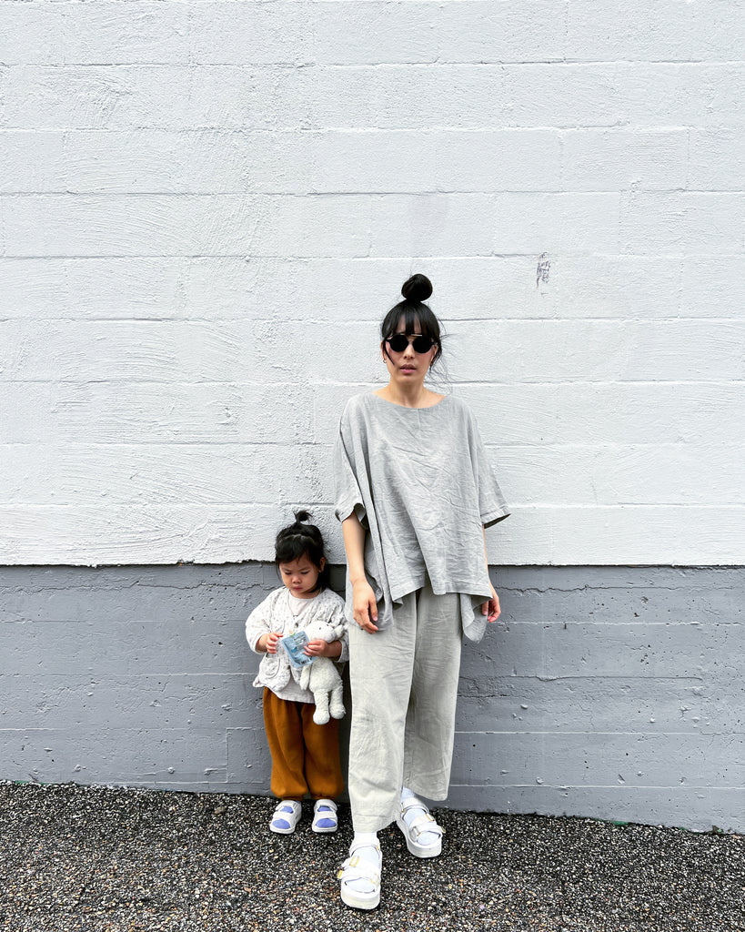 Oatmeal Coarse Cotton Pants