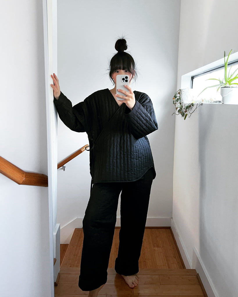 The Curved Quilt Jacket, Black