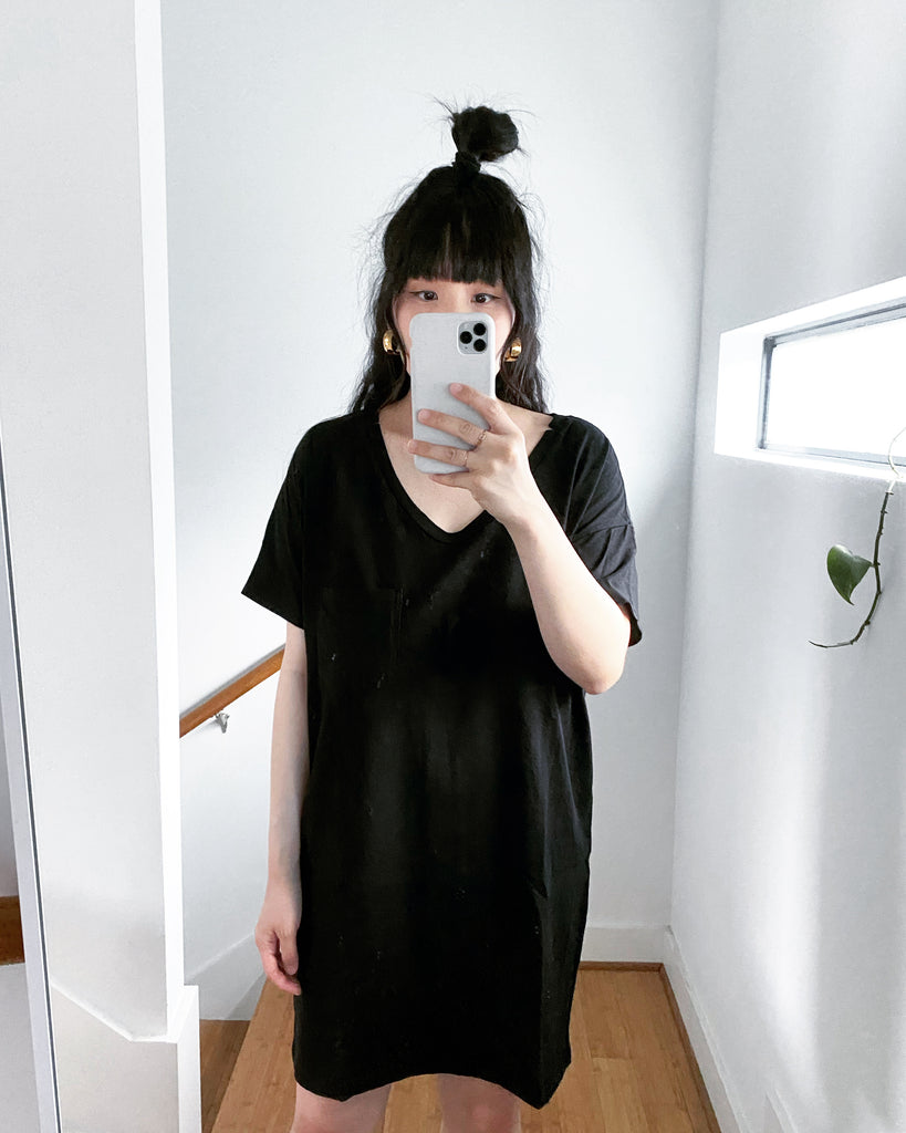 #60 Tee Dress, Black Wash