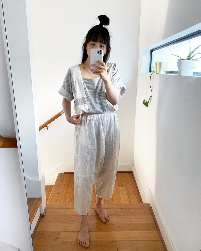 Kiko Pant, Kinari, Wrinkled Cotton